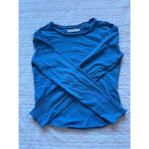 Blue free people long sleeve top (size small)